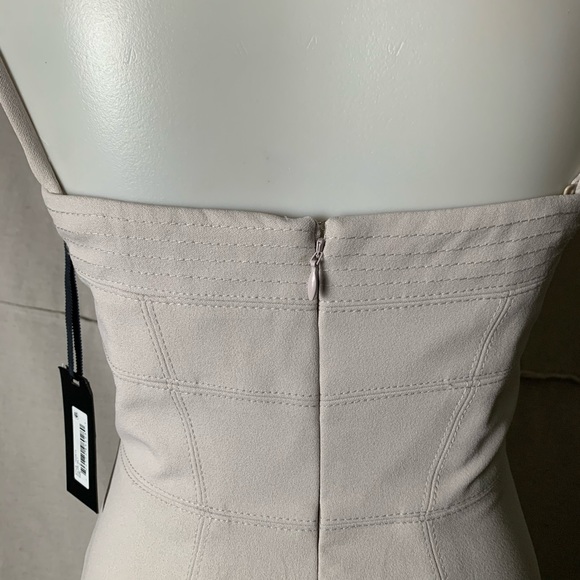 NWT VERA WANG Tea Length Dress in Silt Grey - Picture 4 of 7